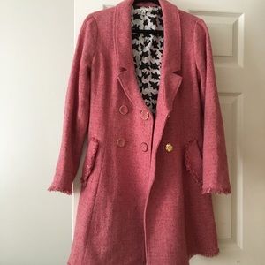 Cabi Pink Tweed Coat